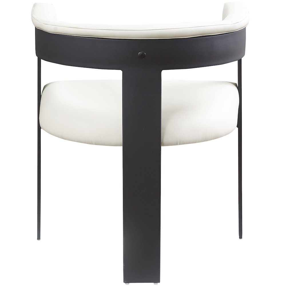 Romeo Cream Vegan Leather Dining Chair, Set of 2