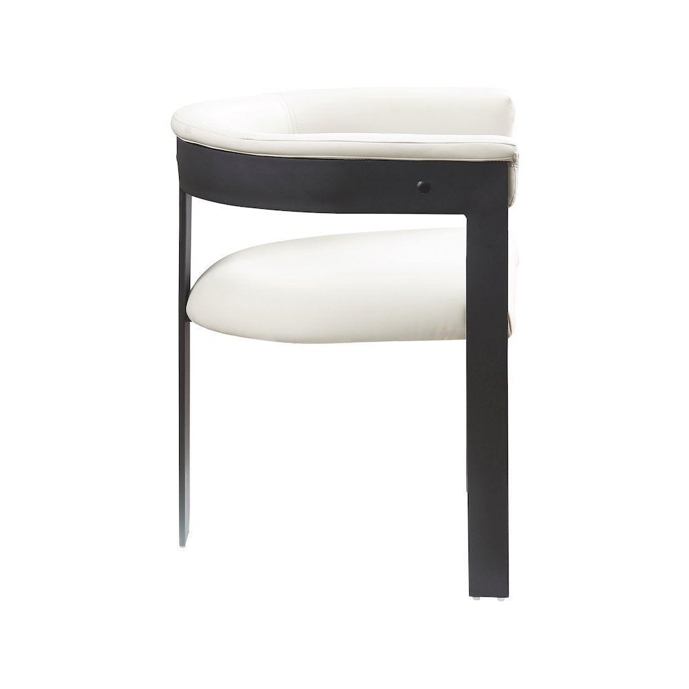 Romeo Cream Vegan Leather Dining Chair, Set of 2