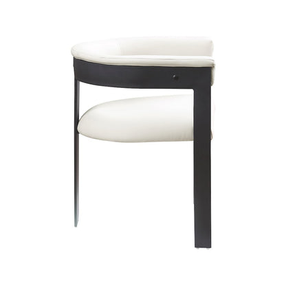 Romeo Cream Vegan Leather Dining Chair, Set of 2