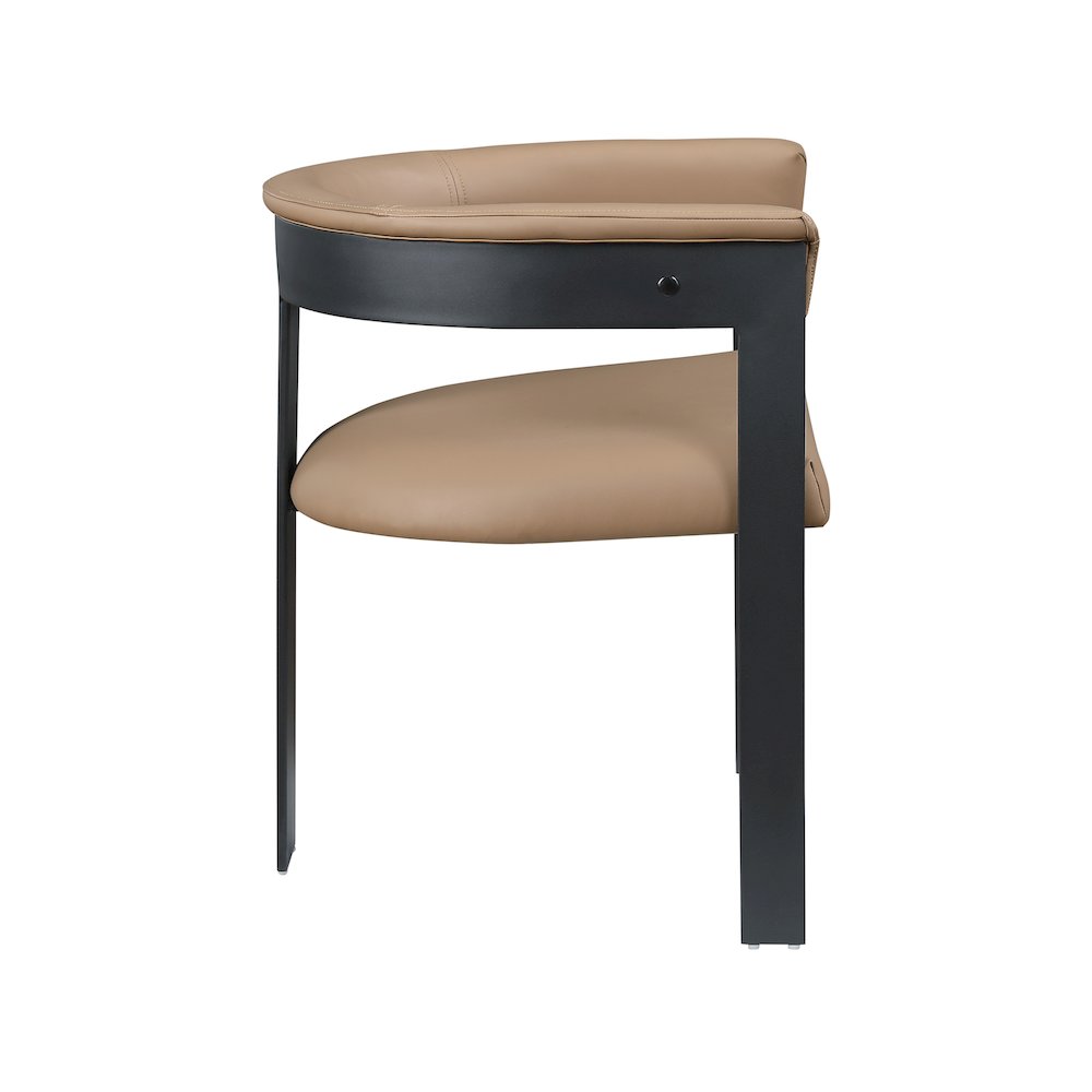Romeo Tan Vegan Leather Dining Chair, Set of 2