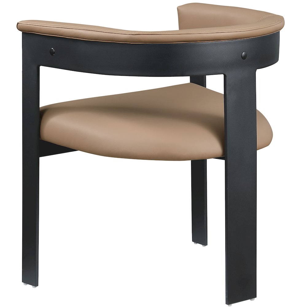 Romeo Tan Vegan Leather Dining Chair, Set of 2