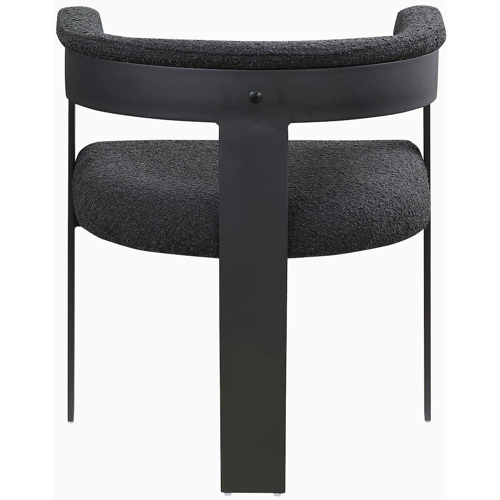 Romeo Black Boucle Fabric Dining Chair, Set of 2