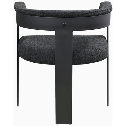 Romeo Black Boucle Fabric Dining Chair, Set of 2