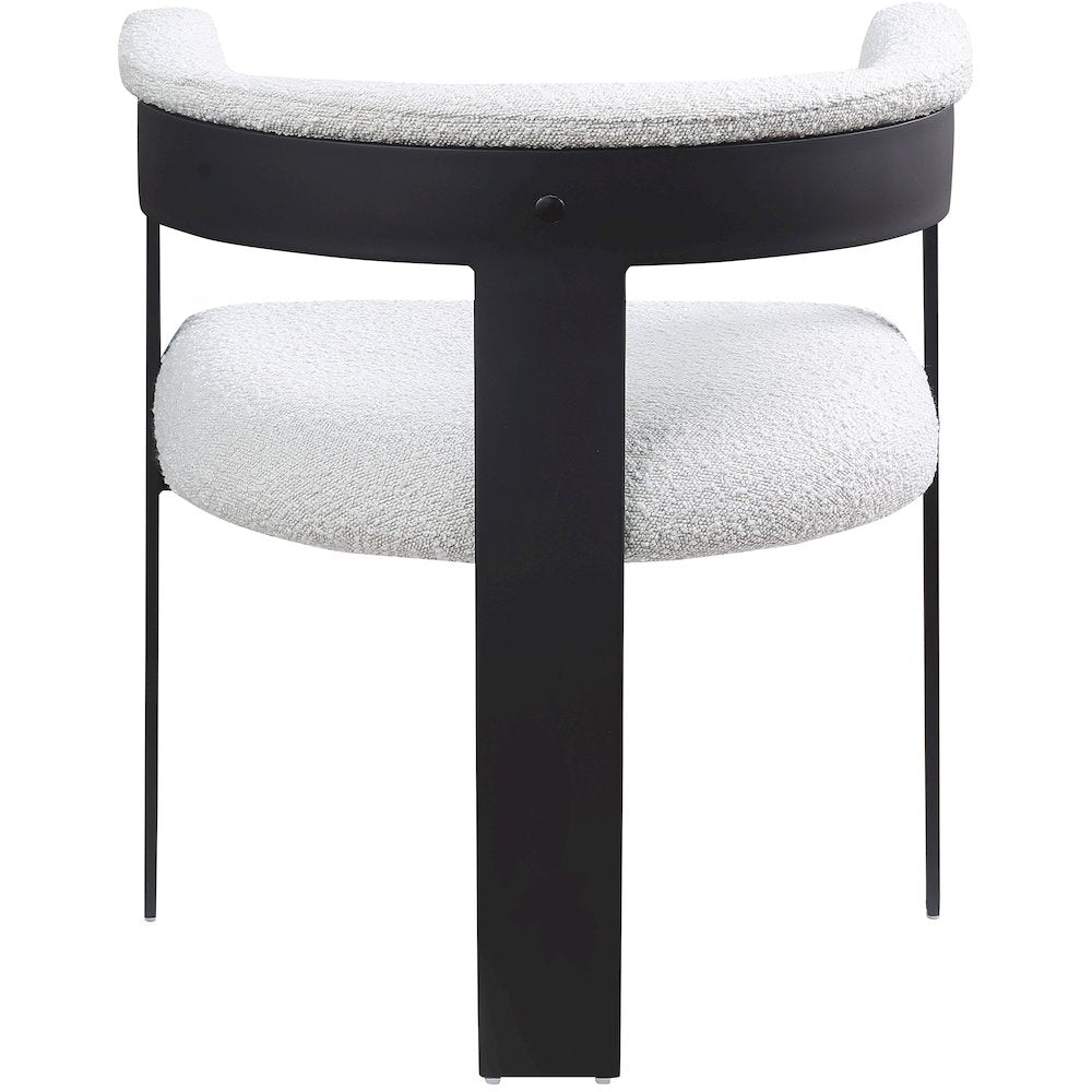 Romeo Cream Boucle Fabric Dining Chair, Set of 2