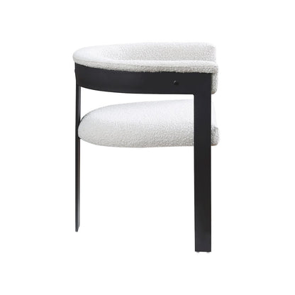 Romeo Cream Boucle Fabric Dining Chair, Set of 2