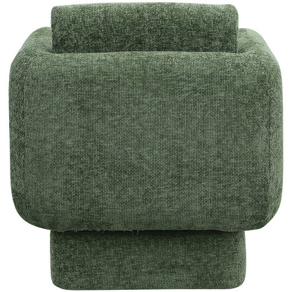 Alessandra Green Chenille Fabric Swivel Accent Chair