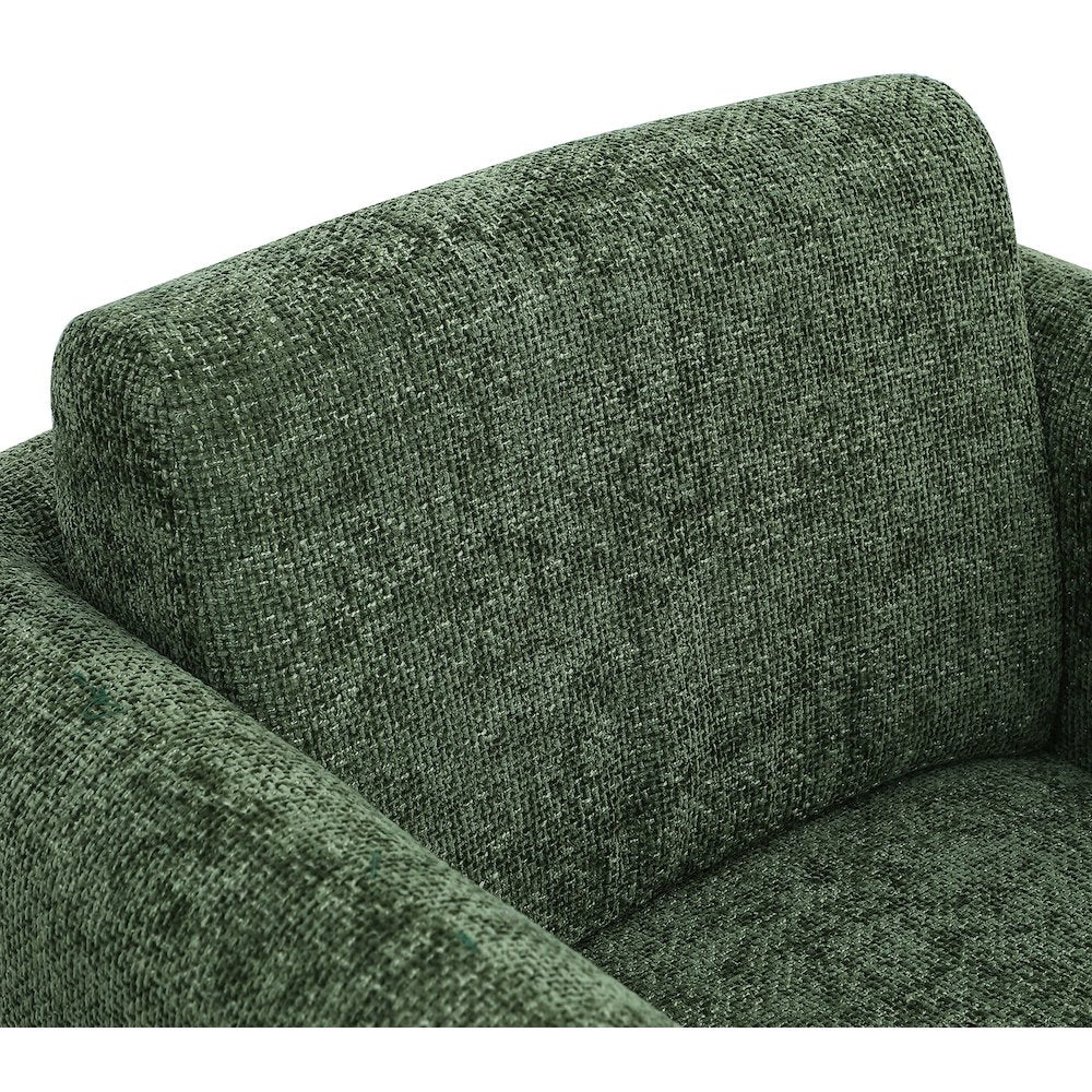 Alessandra Green Chenille Fabric Swivel Accent Chair