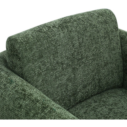 Alessandra Green Chenille Fabric Swivel Accent Chair
