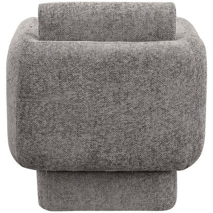 Alessandra Grey Chenille Fabric Swivel Accent Chair