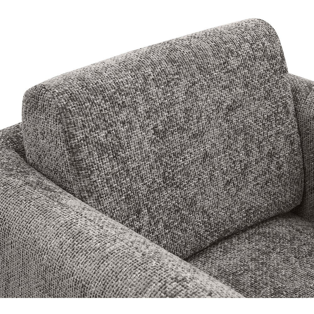 Alessandra Grey Chenille Fabric Swivel Accent Chair