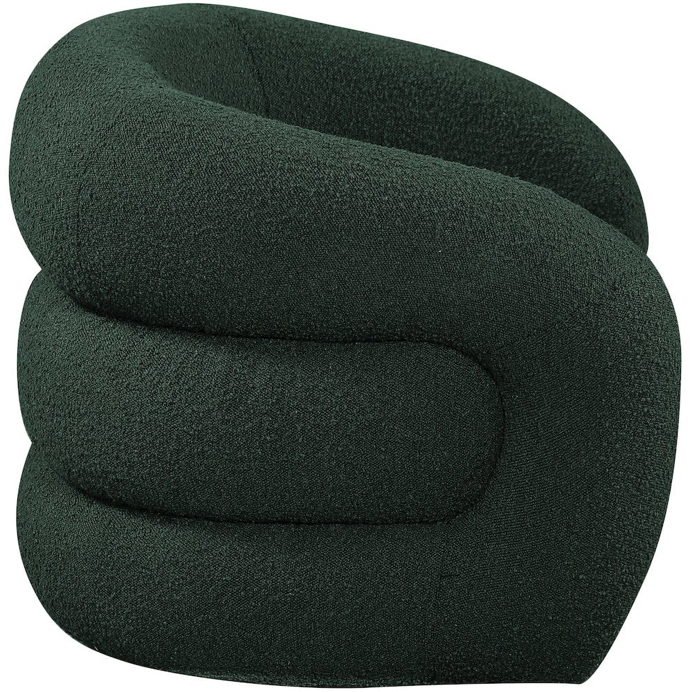Roxbury Green Boucle Fabric Swivel Accent Chair