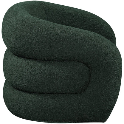 Roxbury Green Boucle Fabric Swivel Accent Chair