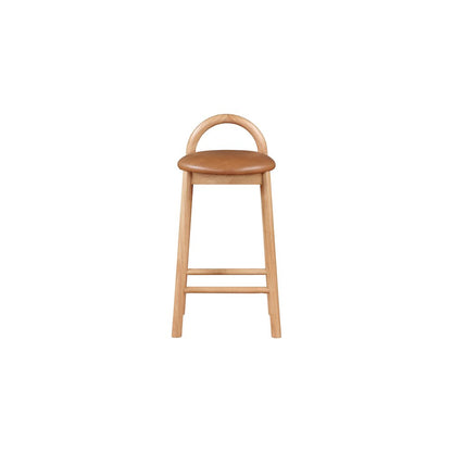 Calvin Cognac Vegan Leather Stool