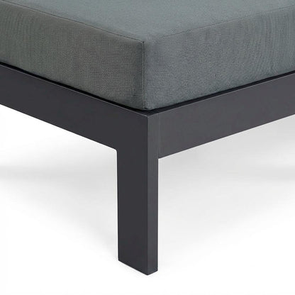 Gray Fabric Outdoor Modular Sofa With Contemporary Style And Comfortable Seating
