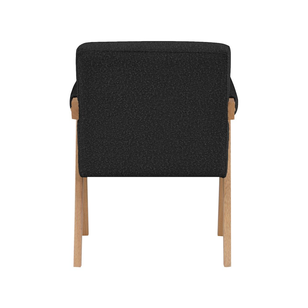 Woodloch Black Boucle Fabric Accent Chair