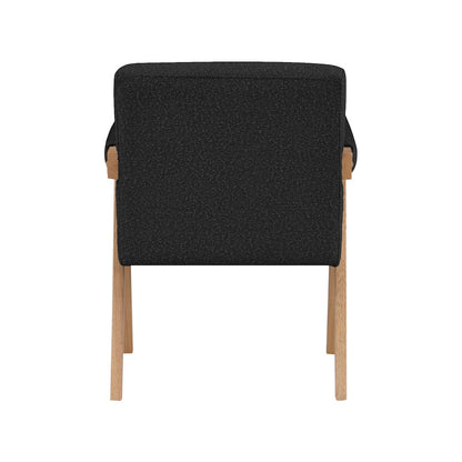 Woodloch Black Boucle Fabric Accent Chair