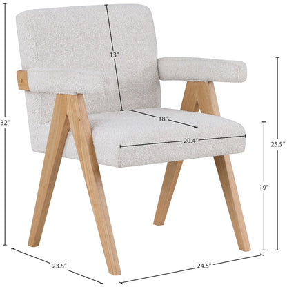 Woodloch Cream Boucle Fabric Accent Chair