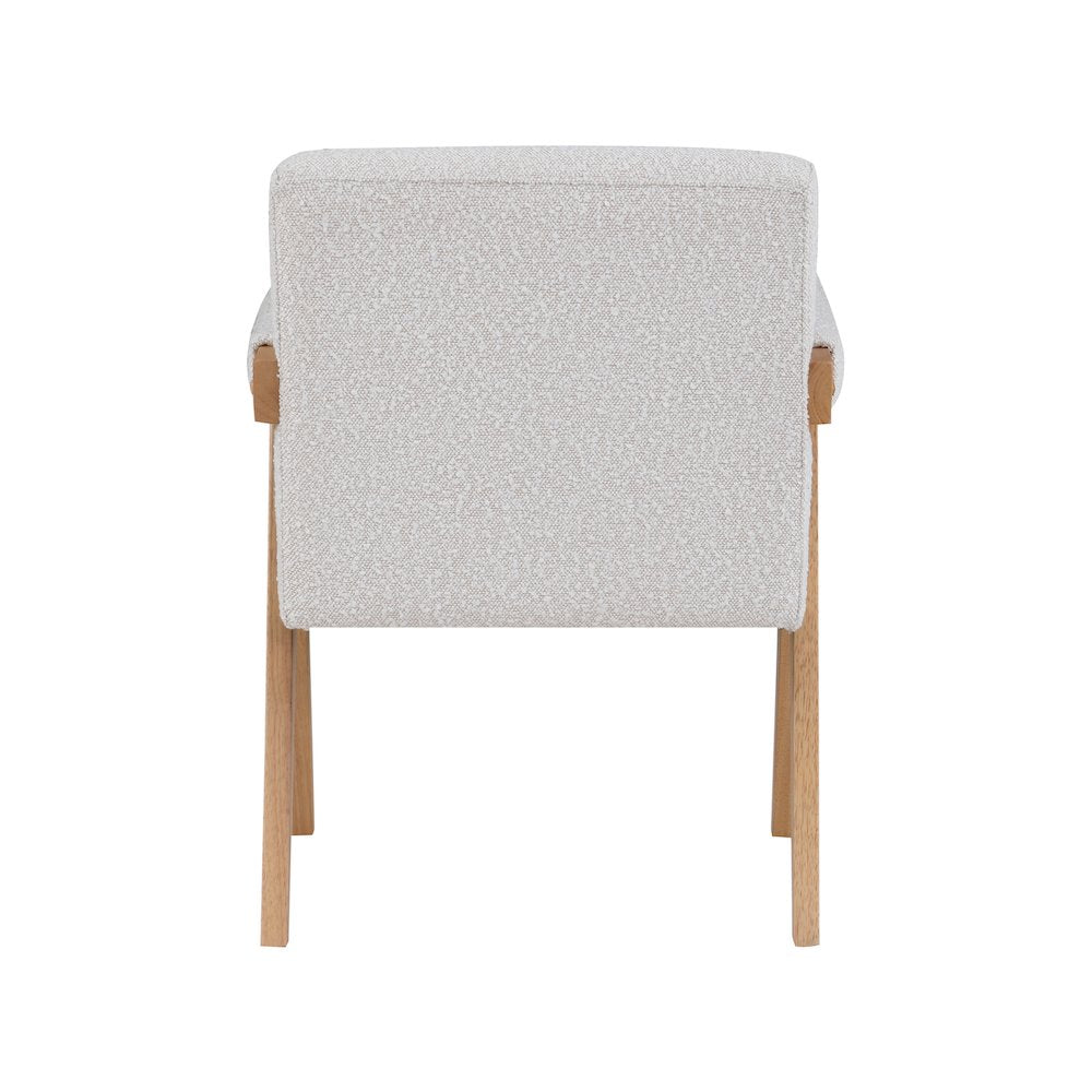 Woodloch Cream Boucle Fabric Accent Chair