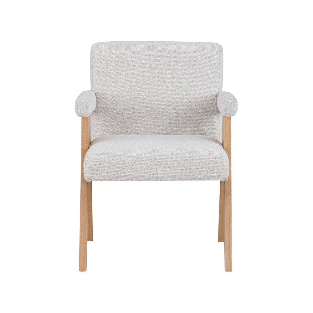 Woodloch Cream Boucle Fabric Accent Chair