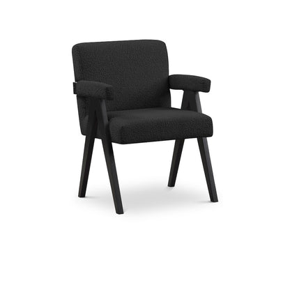 Woodloch Black Boucle Fabric Accent Chair