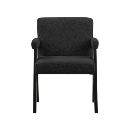 Woodloch Black Boucle Fabric Accent Chair