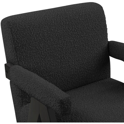 Woodloch Black Boucle Fabric Accent Chair
