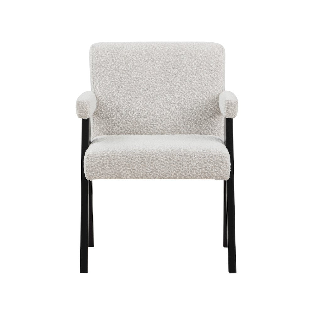 Woodloch Cream Boucle Fabric Accent Chair