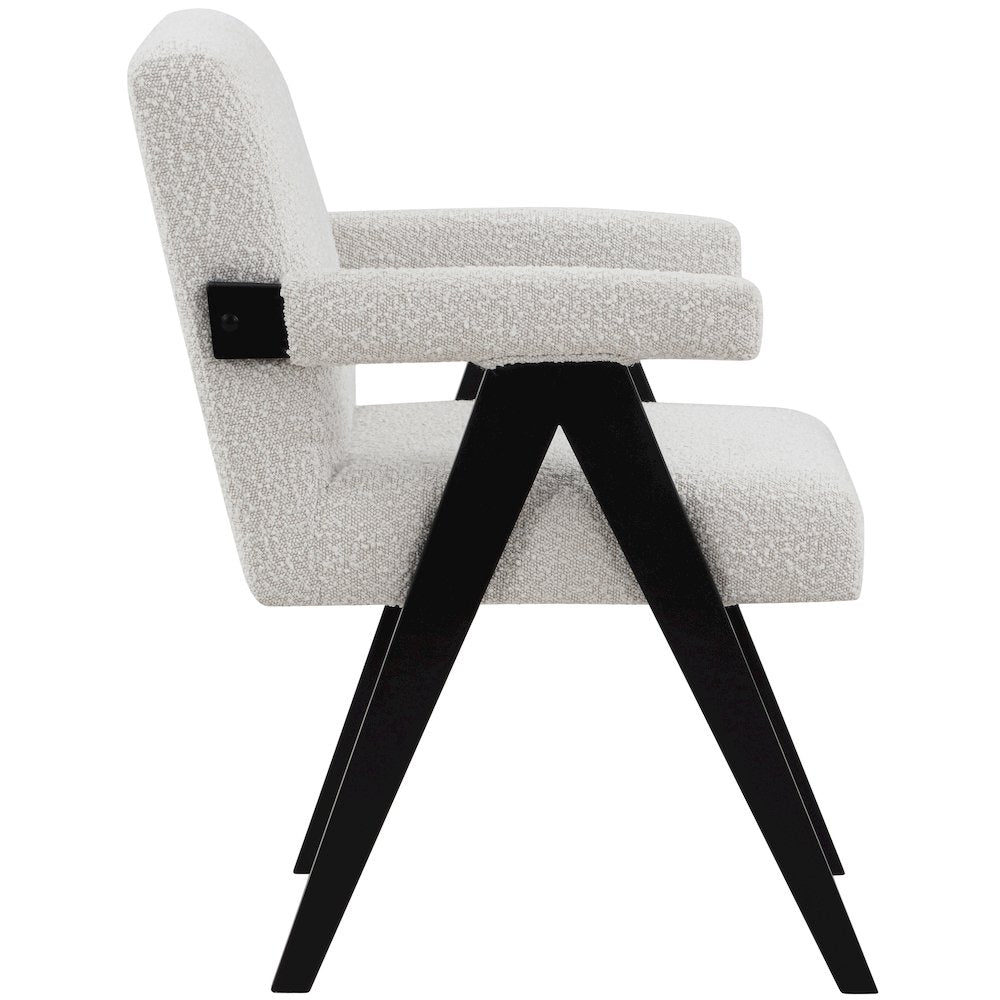 Woodloch Cream Boucle Fabric Accent Chair