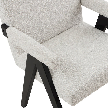 Woodloch Cream Boucle Fabric Accent Chair
