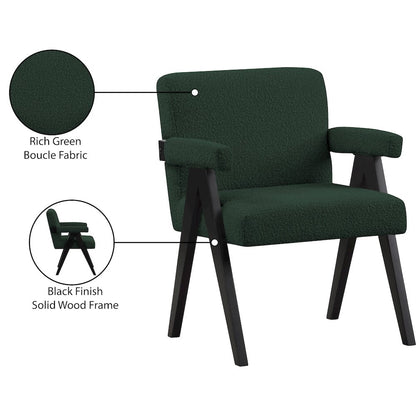 Woodloch Green Boucle Fabric Accent Chair