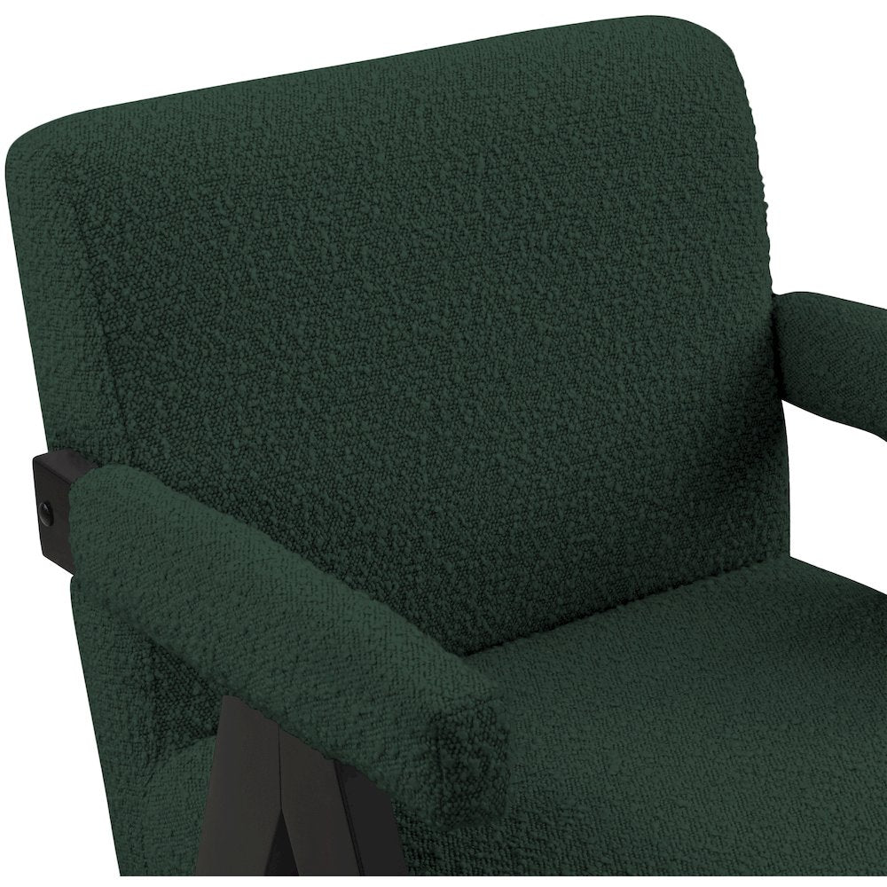Woodloch Green Boucle Fabric Accent Chair