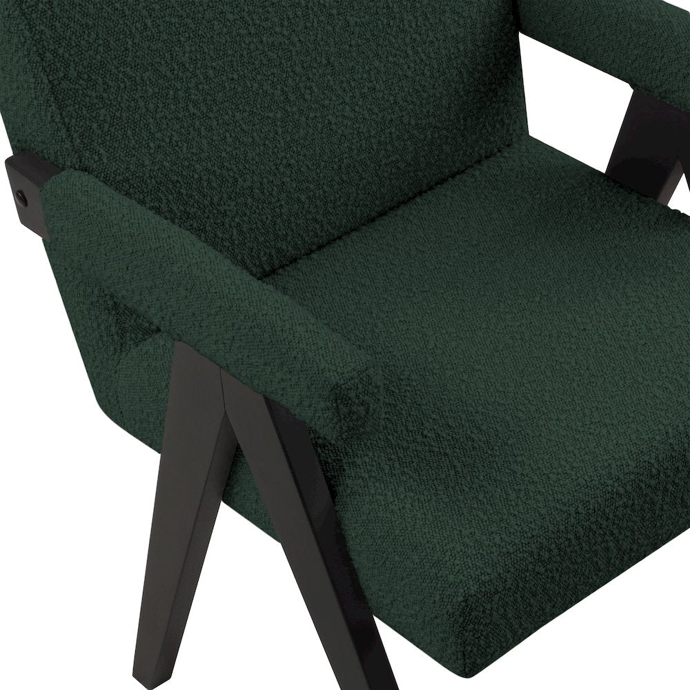 Woodloch Green Boucle Fabric Accent Chair