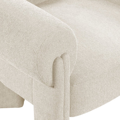 Stefano Beige Polyester Fabric Accent Chair