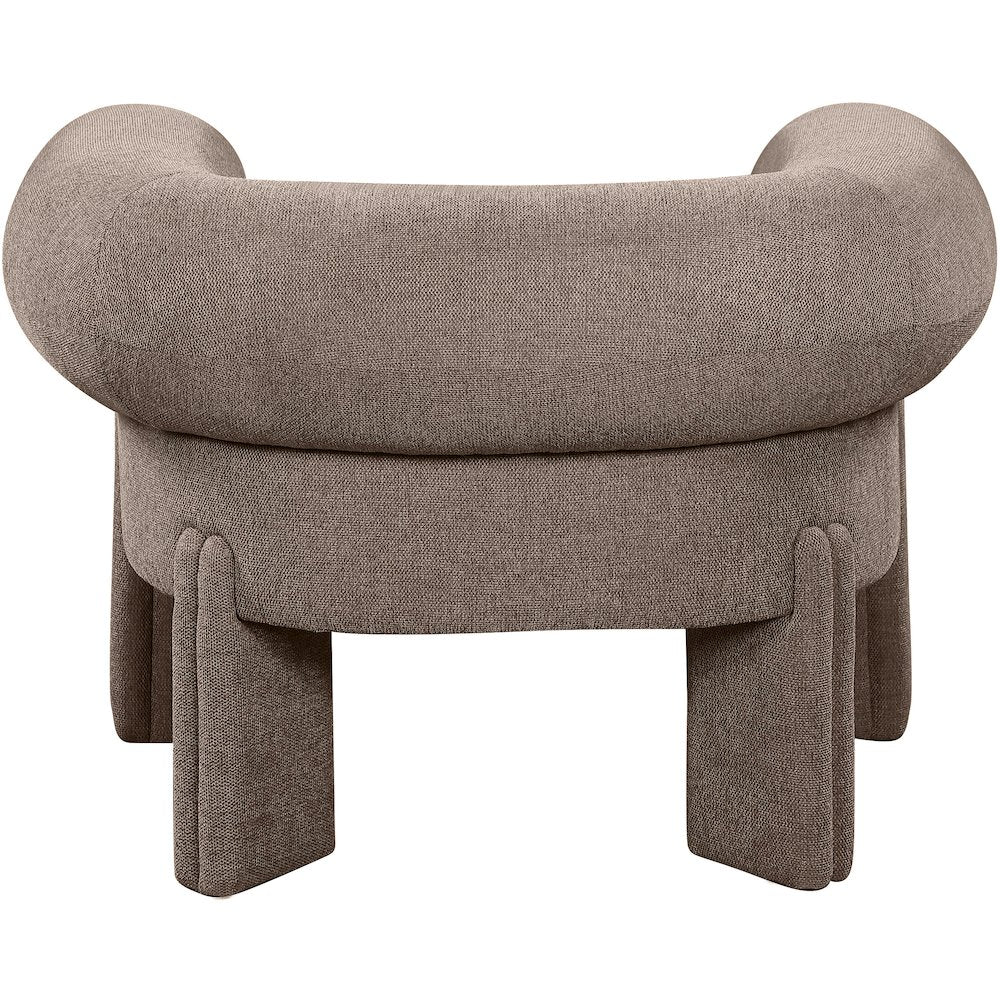 Stefano Brown Polyester Fabric Accent Chair