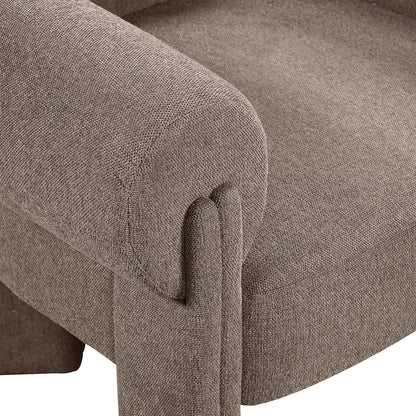 Stefano Brown Polyester Fabric Accent Chair