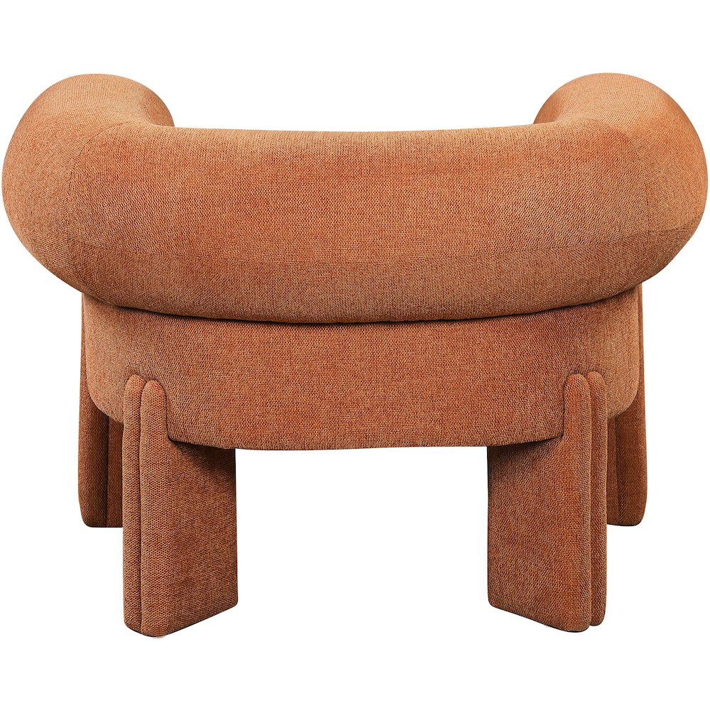 Stefano Cognac Polyester Fabric Accent Chair