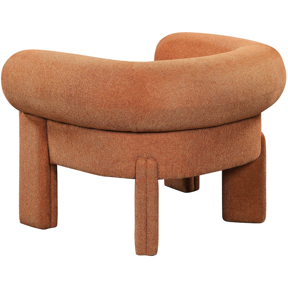 Stefano Cognac Polyester Fabric Accent Chair