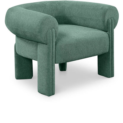 Stefano Green Polyester Fabric Accent Chair