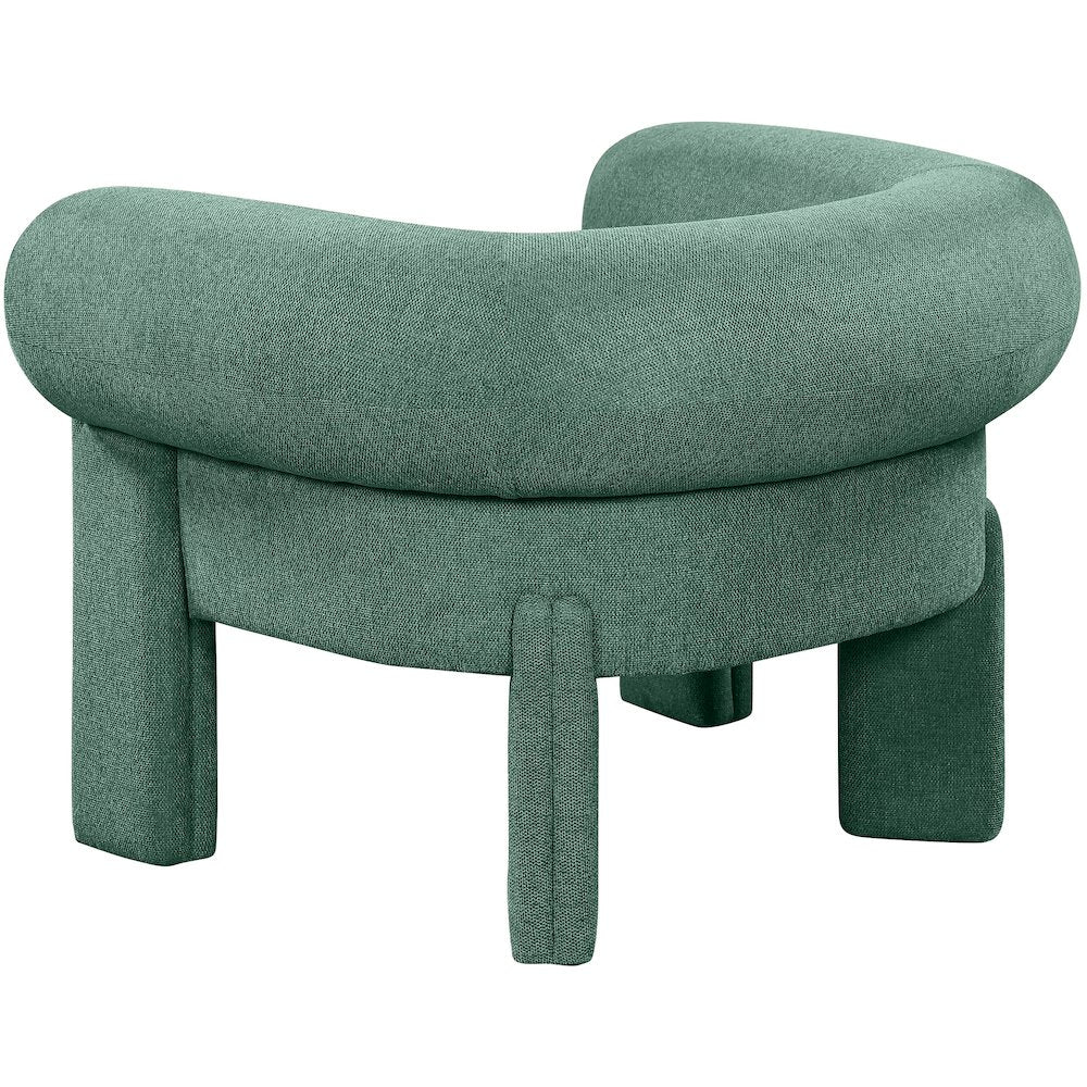 Stefano Green Polyester Fabric Accent Chair