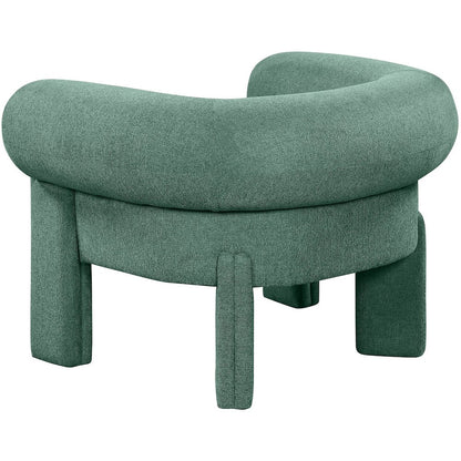 Stefano Green Polyester Fabric Accent Chair