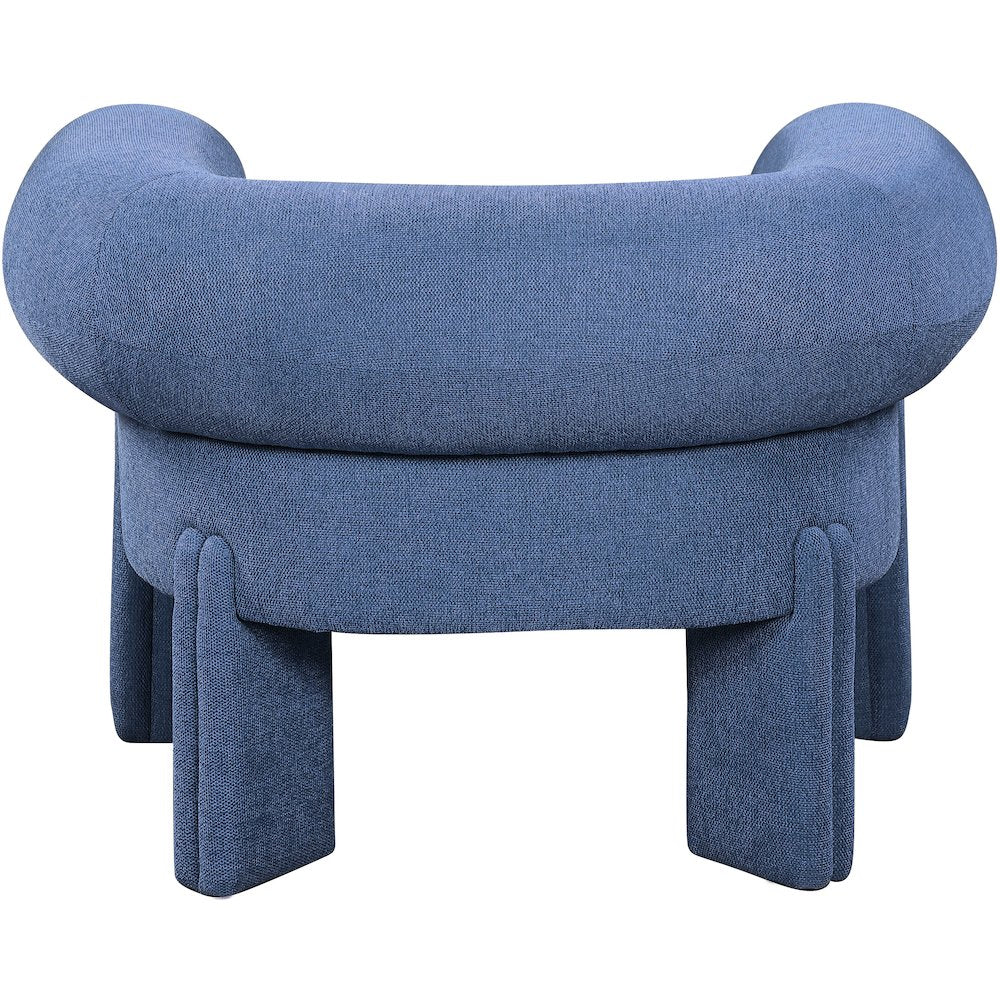 Stefano Navy Polyester Fabric Accent Chair