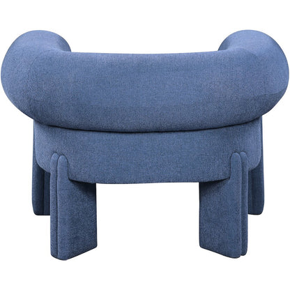 Stefano Navy Polyester Fabric Accent Chair