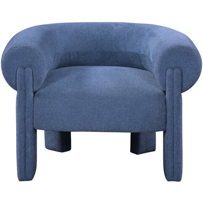 Stefano Navy Polyester Fabric Accent Chair