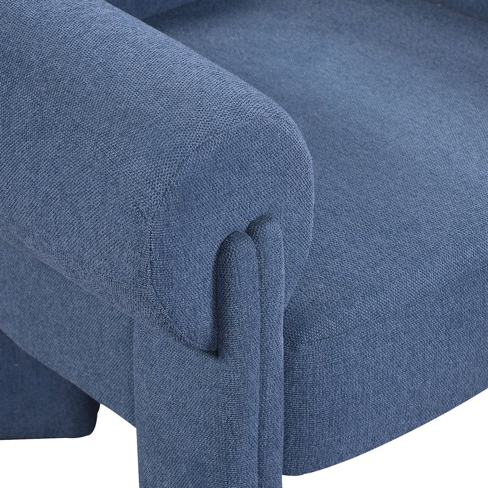 Stefano Navy Polyester Fabric Accent Chair
