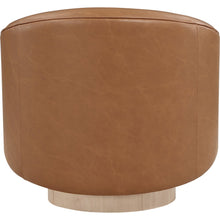 Gibson Cognac Vegan Leather Swivel Accent Chair