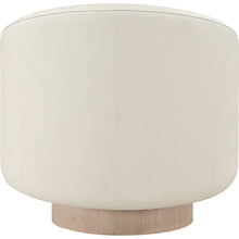 Gibson Cream Vegan Leather Swivel Accent Chair