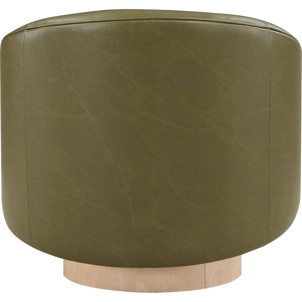 Gibson Olive Vegan Leather Swivel Accent Chair