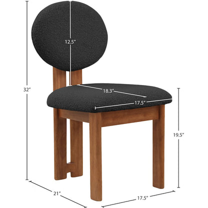 Napa Black Boucle Fabric Dining Chair, Set of 2