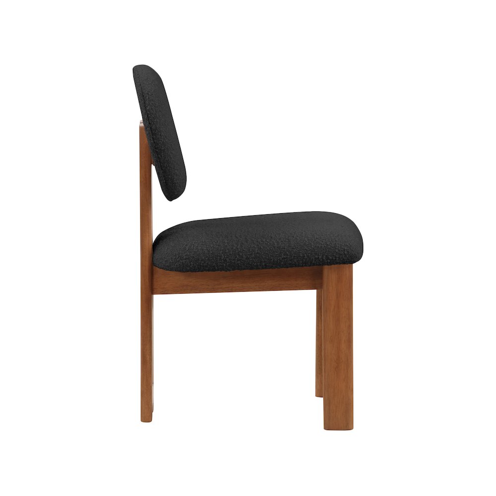 Napa Black Boucle Fabric Dining Chair, Set of 2