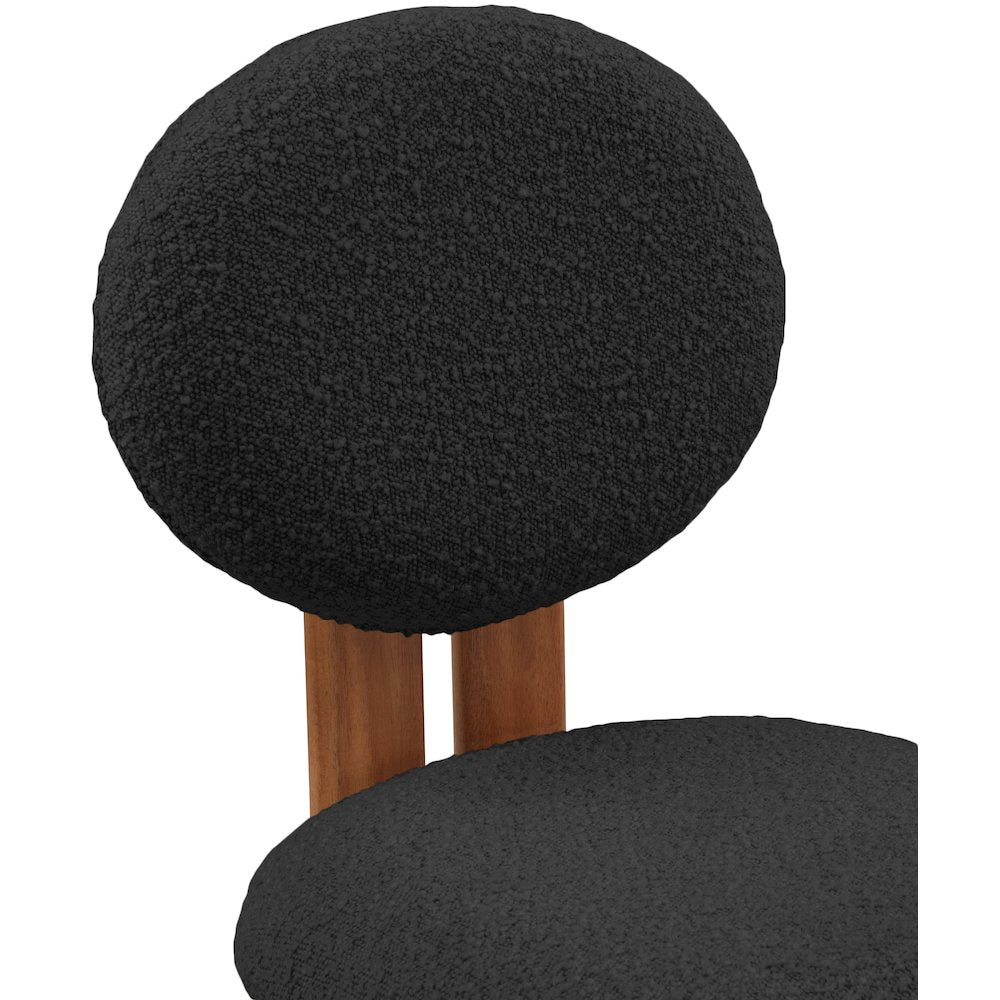Napa Black Boucle Fabric Dining Chair, Set of 2